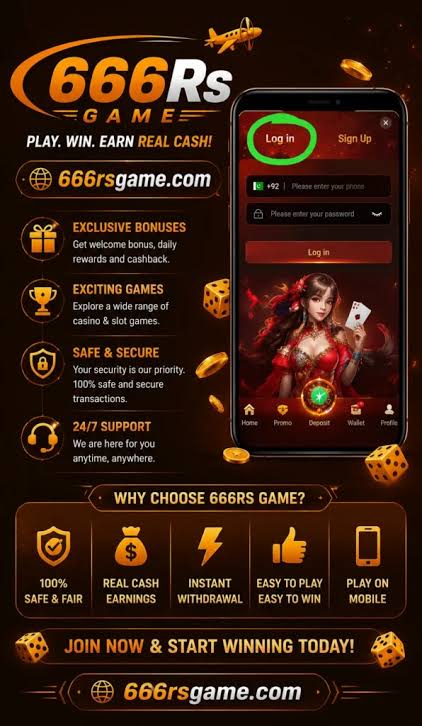 666rs Game Pakistan promo — login with +92, JazzCash & EasyPaisa, play and win real cash